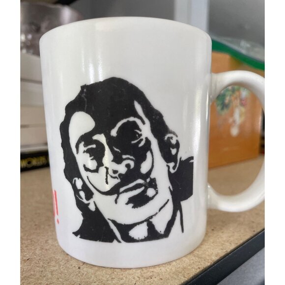 Vintage Salvador Dalí "I Am Not Mad!" White Ceramic Mug Museum St. Pete FL - Picture 5 of 7